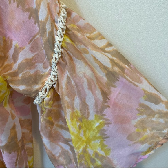 Steve Madden Open Front Crochet Trim Kimono/Coverup One Size Fits Most NWT - Picture 4 of 7